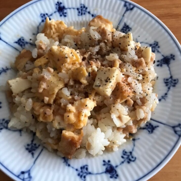 厚揚げとツナの納豆チャーハン